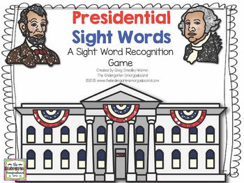 Presidential Sight Words Game