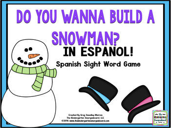 Snowman Sight Words Game: SPANISH Sight Words!