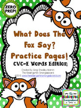 What Does the Fox Say? Zero-Prep CVC-E Practice Pages