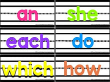 Neon Sentence Strip Sight Words