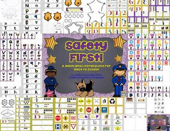 Safety First with Officer Buckle and Gloria: Math and Literacy Centers