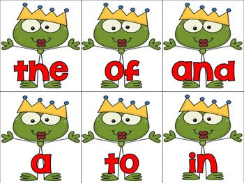 Kiss the Frog Editable Fairy Tale Sight Words