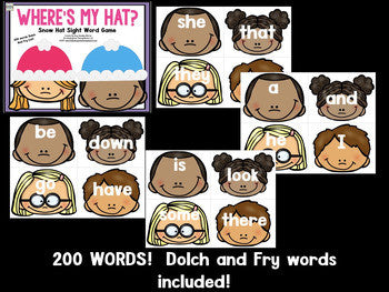 Where's My Hat? Winter Sight Words Game