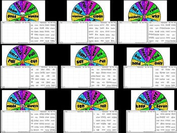 Sparkle Spin Editable Sight Words