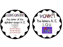 ELA Vocabulary Cards