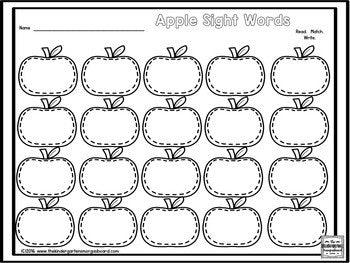 Apple Sight Words Game