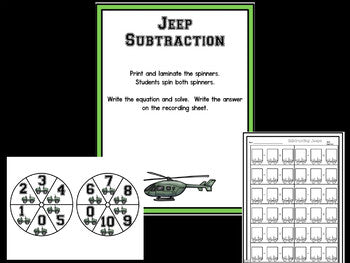 Subtraction Bootcamp: Subtracting to 10 (Army Theme)