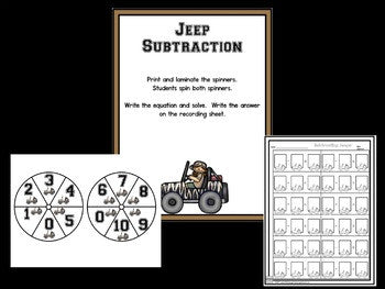 Subtraction Bootcamp: Subtracting to 10 (Safari Theme)