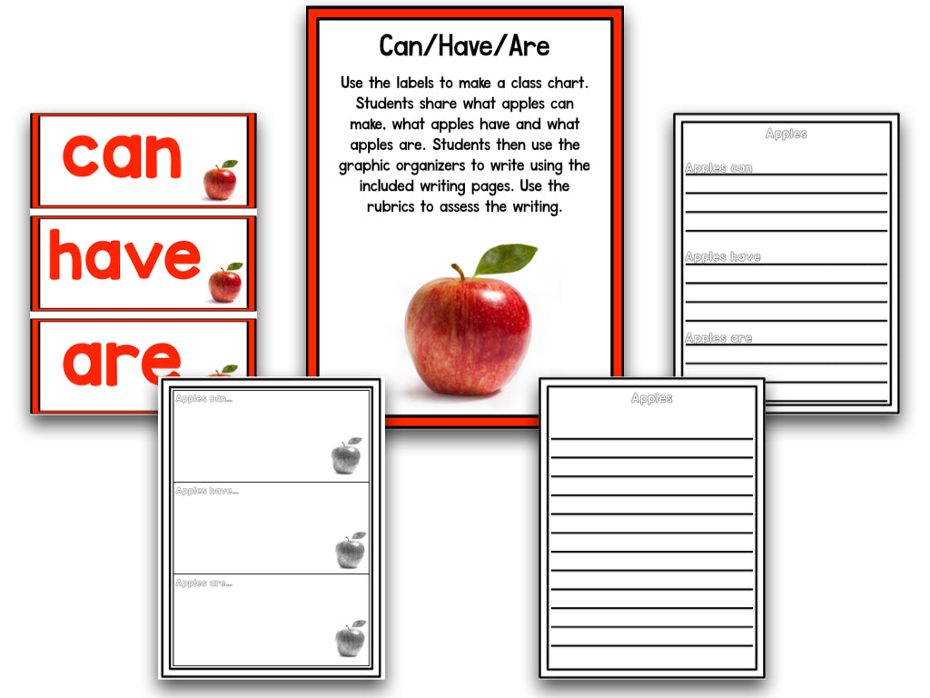 Apples: A Research and Writing Project PLUS Centers!