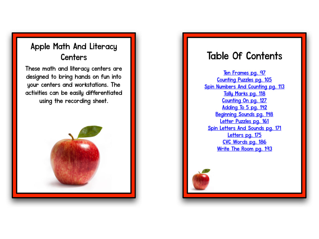 Apples: A Research and Writing Project PLUS Centers!