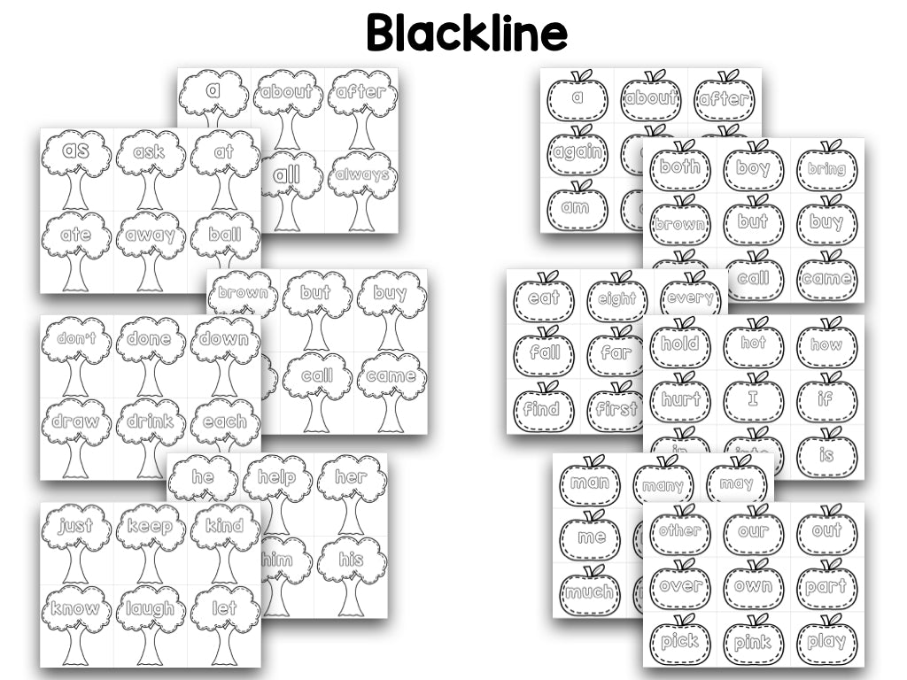 Apple Word Tree Apple Tree Sight Words – The Kindergarten Smorgasboard Online Store