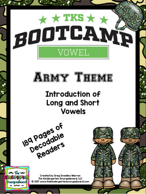 Vowel Bootcamp: Short and Long Vowels (Army Theme)