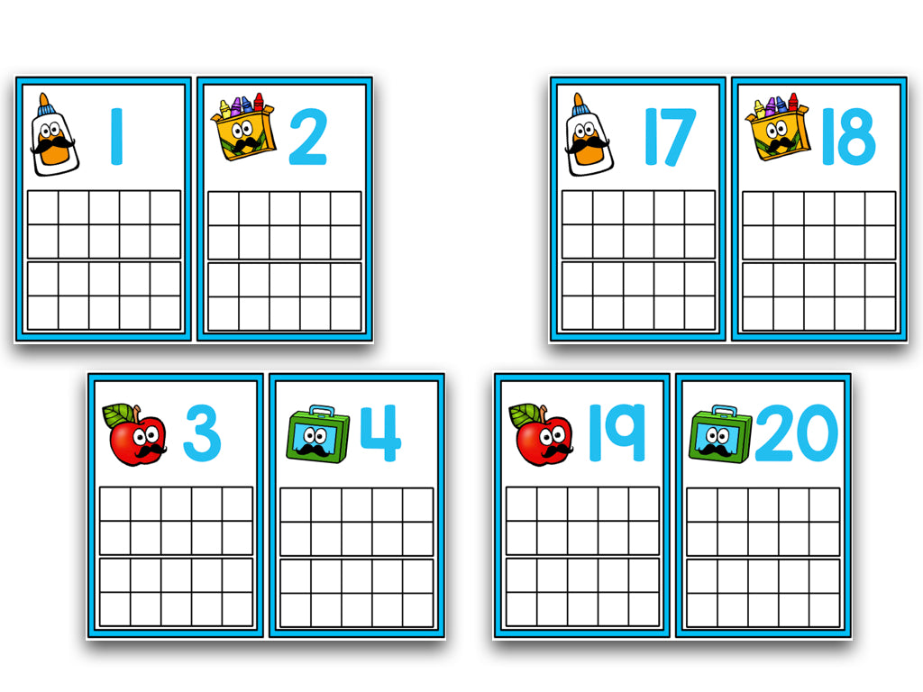 Back to School Ten Frame Cards