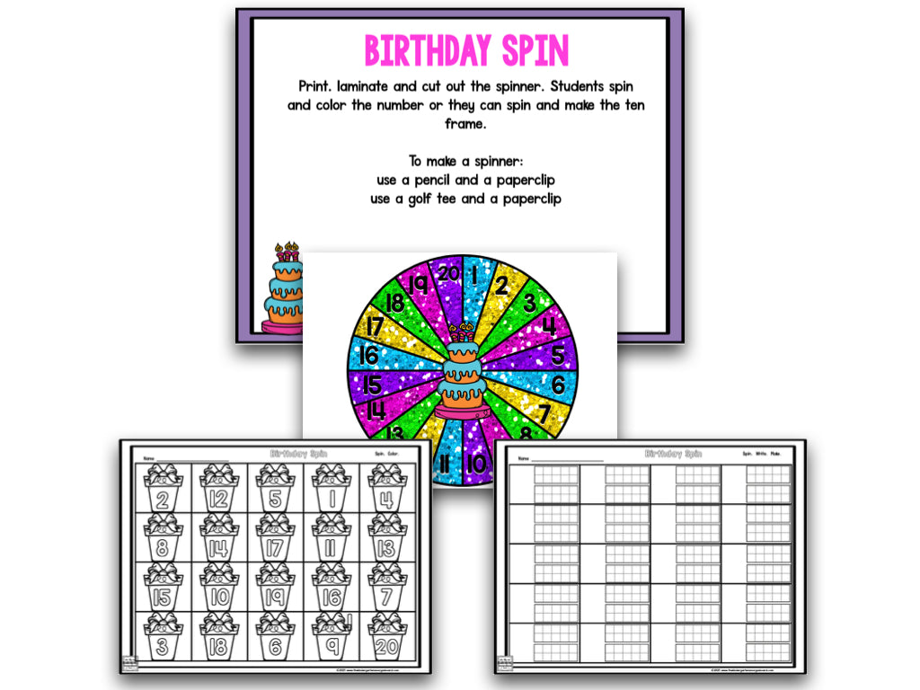 Birthday Math and Literacy Centers