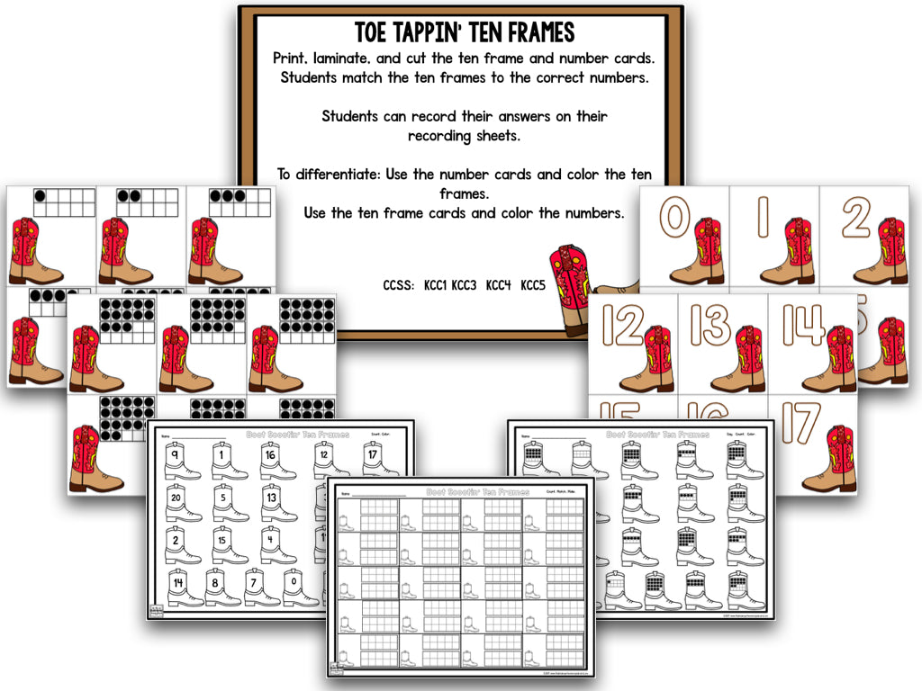 Boot Scootin' Boogie: Country Music Math and Literacy Centers