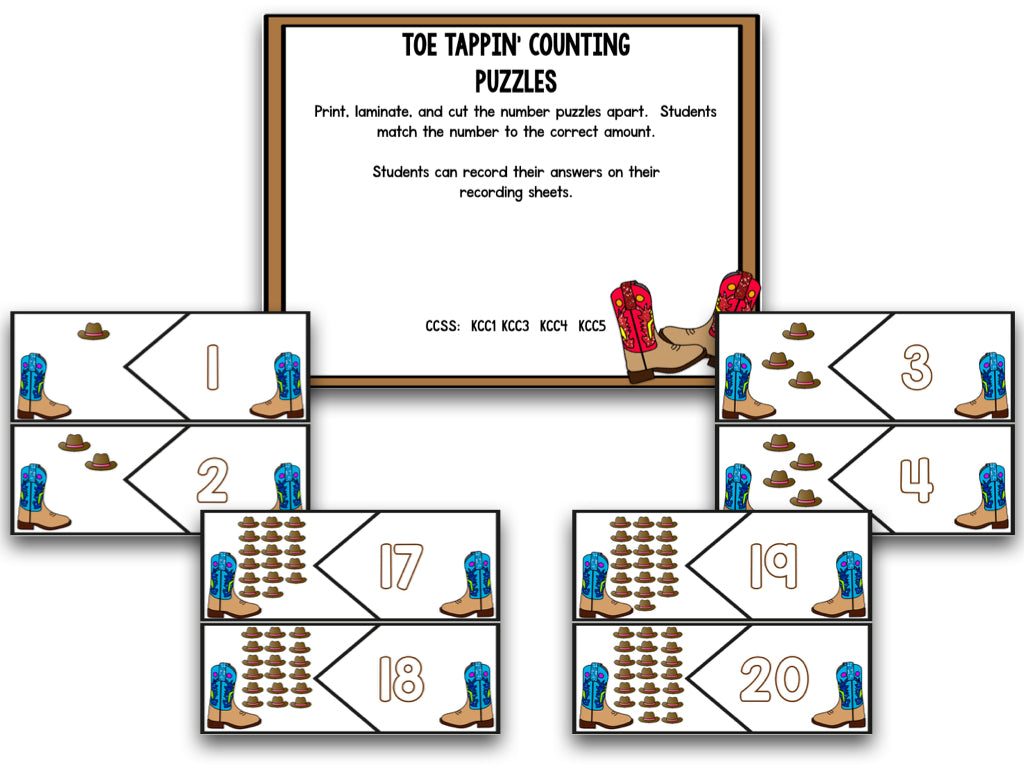 Boot Scootin' Boogie: Country Music Math and Literacy Centers