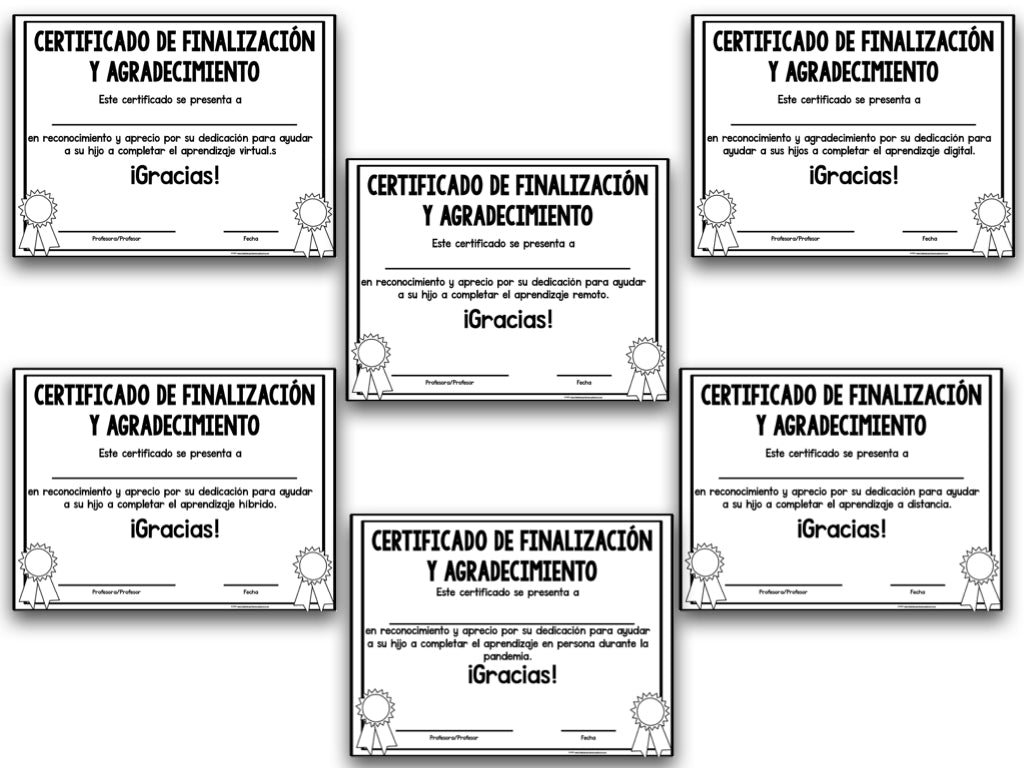 End Of Year Certificates - Freebie