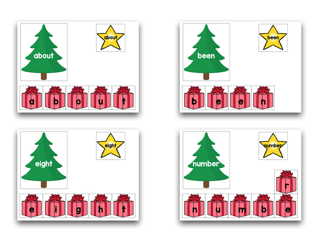 Christmas Tree Editable Sight Words