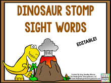 Dinosaur Stomp Editable Sight Words