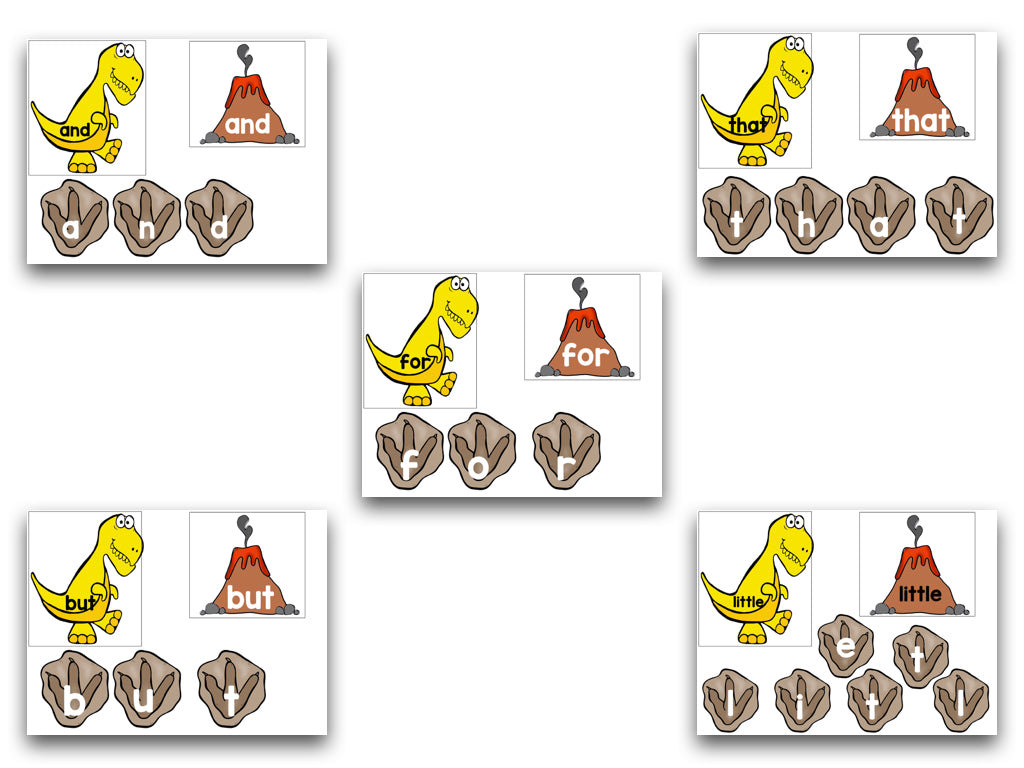 Dinosaur Stomp Editable Sight Words