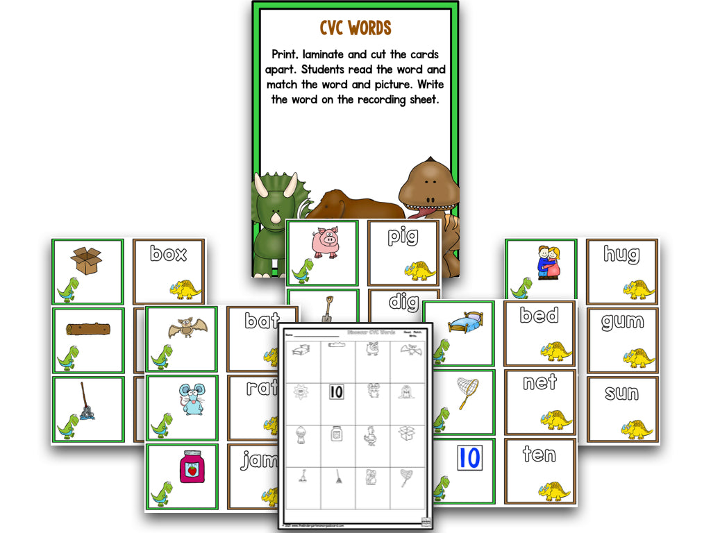 Dinosaurs: Math and Literacy Centers