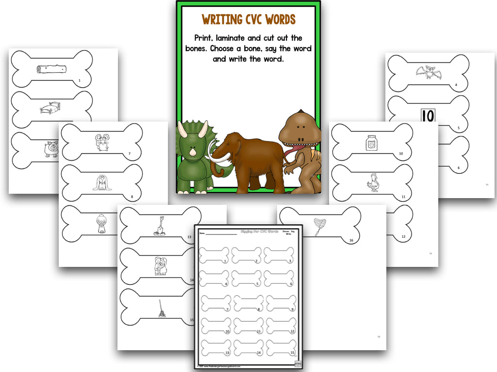 Dinosaurs: Math and Literacy Centers