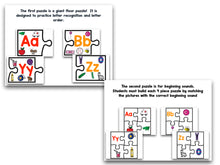 GIANT Floor Puzzles BUNDLE: Letters, Sounds, Numbers, and Counting!
