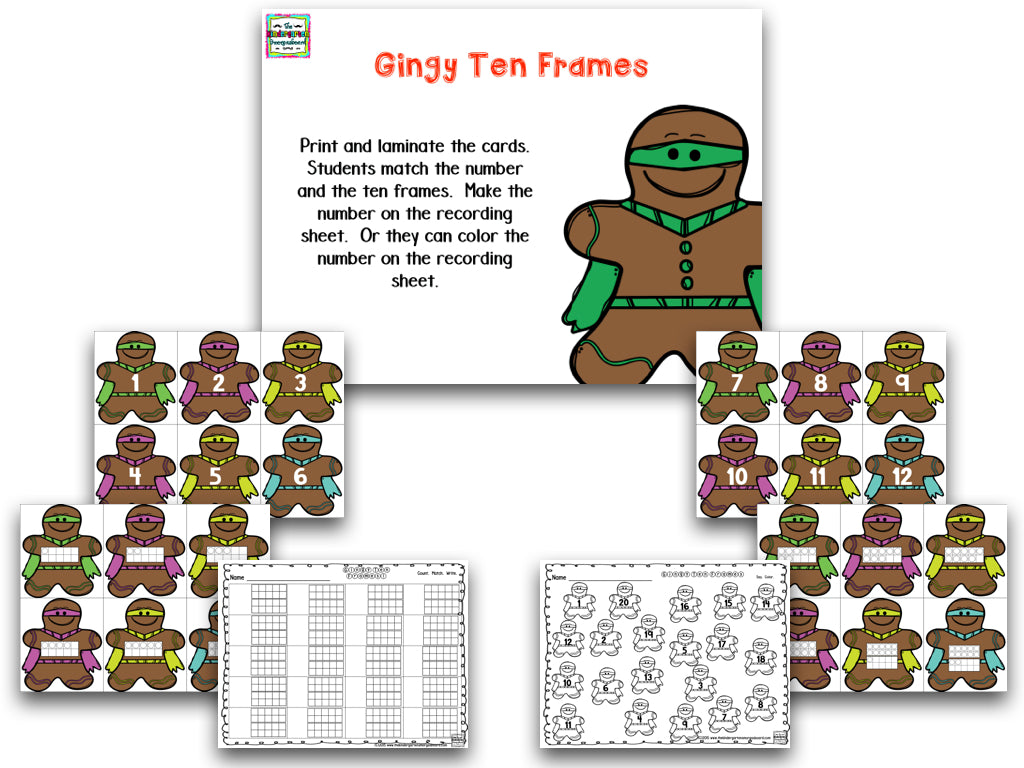 Gingerbread Superheroes Math and Literacy Centers!