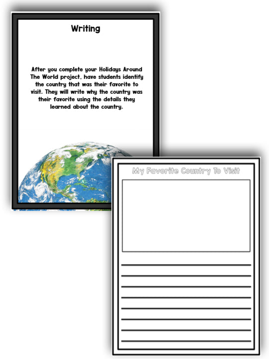 Christmas And Holidays Around the World: An Editable  Research and Writing Project PLUS Centers!