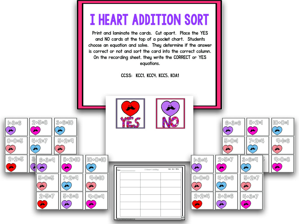 I Heart Valentines Day! Math and Literacy Creation