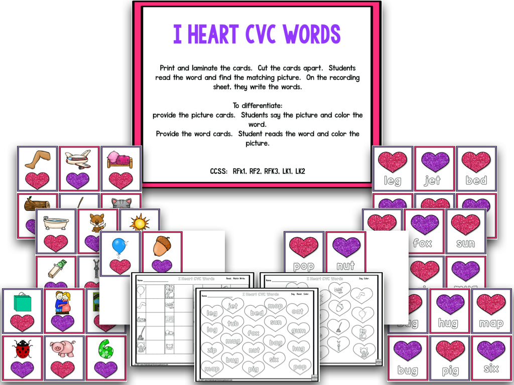 I Heart Valentines Day! Math and Literacy Creation