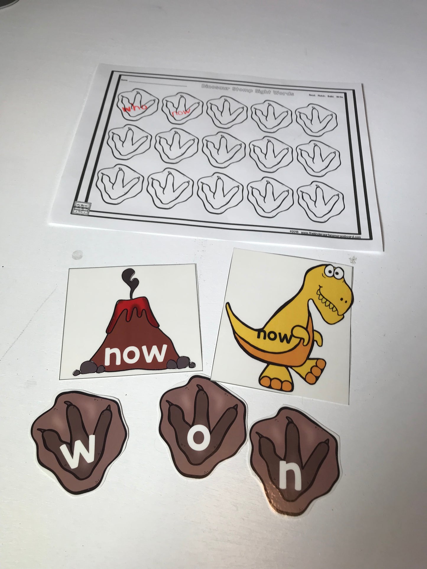 Dinosaur Stomp Editable Sight Words