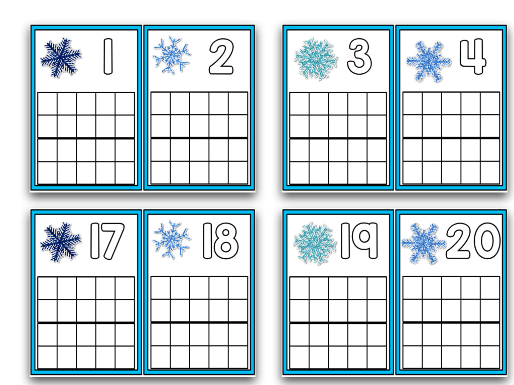 January Ten Frame Cards