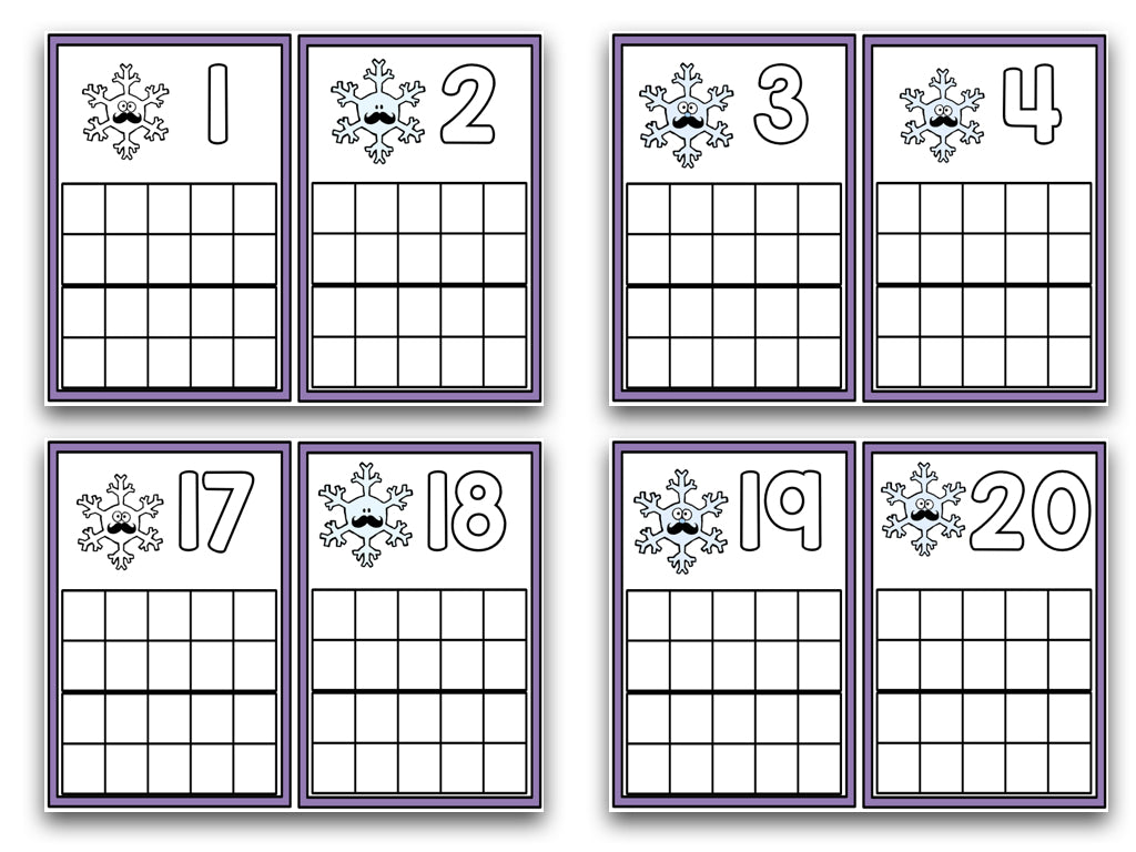 January Ten Frame Cards
