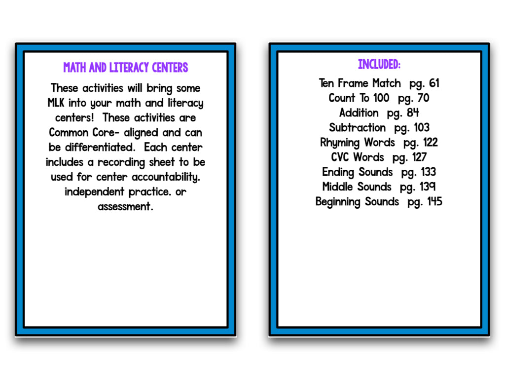 Martin Luther King: A Research and Writing Project PLUS Centers!