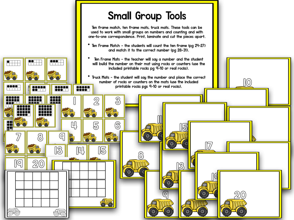 Math It Up! Counting With Trucks – The Kindergarten Smorgasboard Online ...
