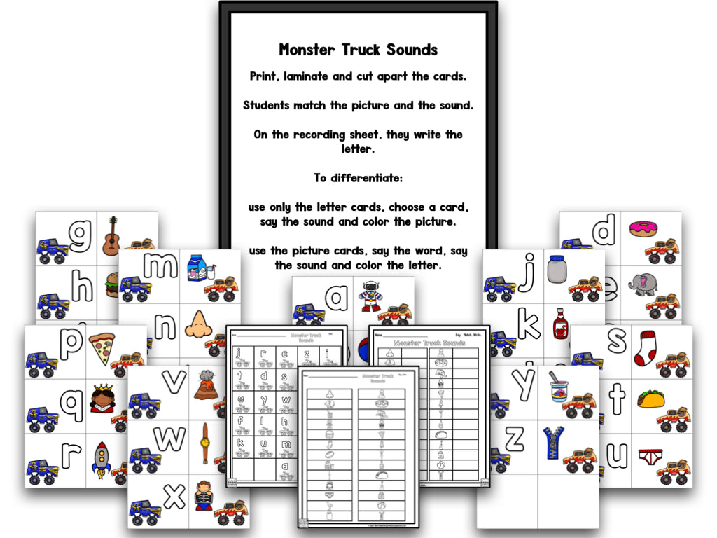 Monster Truck Letters & Sounds