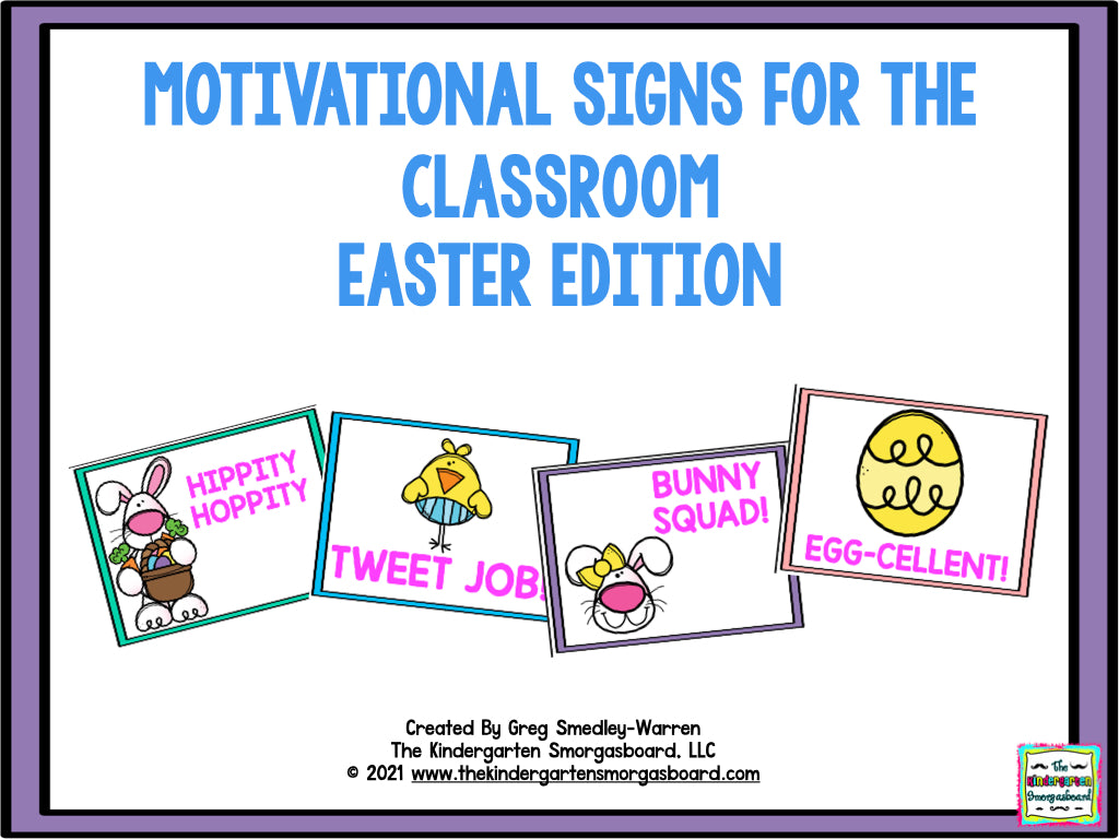 Motivational Signs Easter Theme