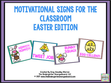 Motivational Signs Easter Theme
