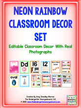Neon Classroom Decor Set - Editable
