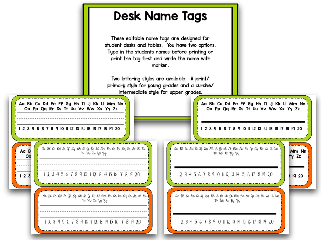 Orange and Green Classroom Decor
