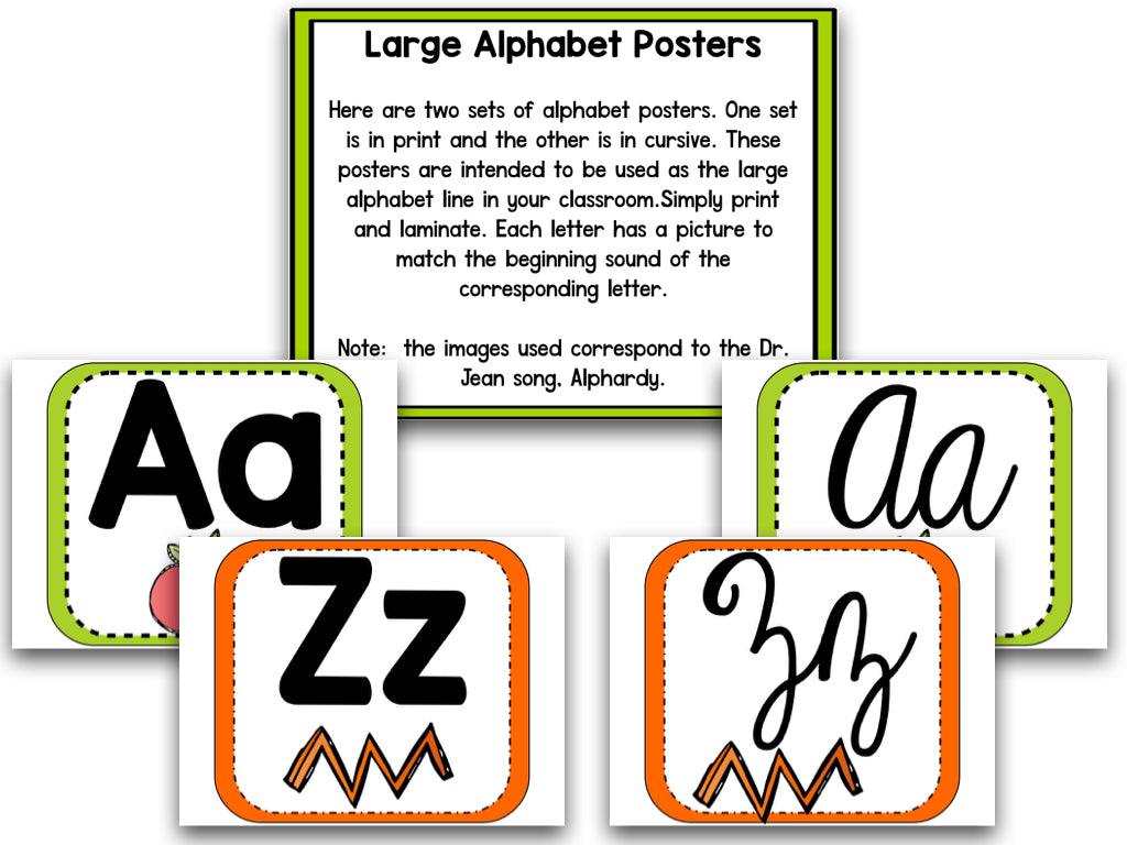 Orange and Green Classroom Decor