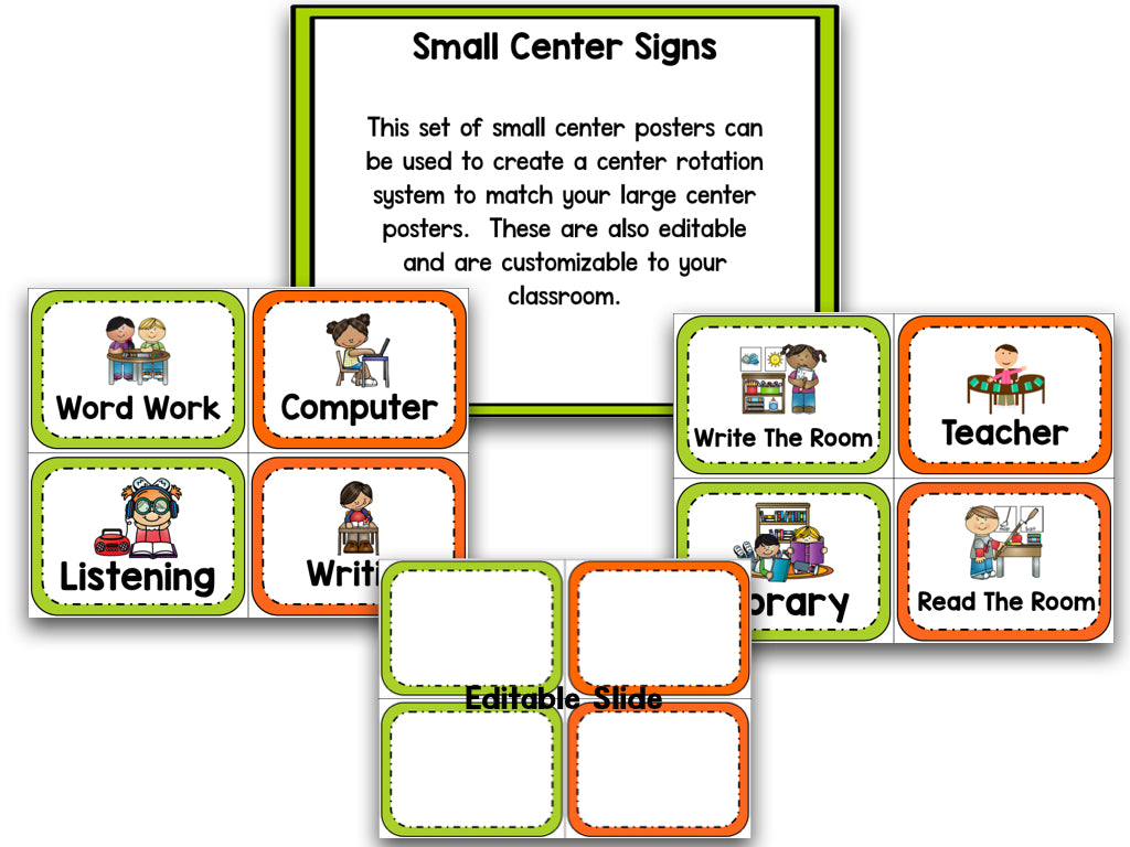 Orange and Green Classroom Decor