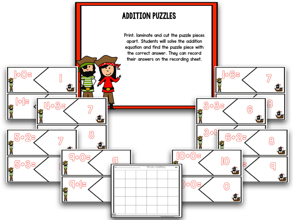 Pirate Addition and Subtraction BUNDLE!