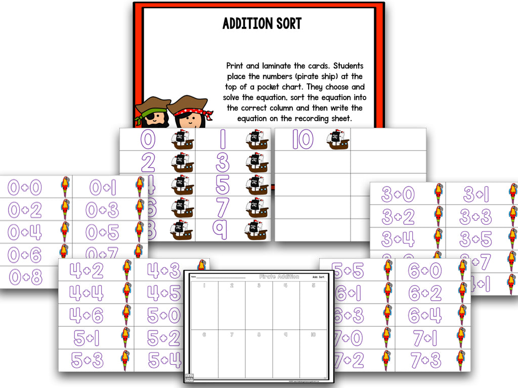 Pirate Addition and Subtraction BUNDLE!