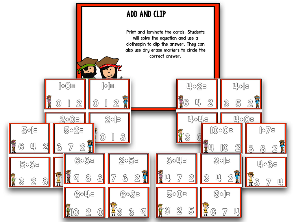 Pirate Addition and Subtraction BUNDLE!