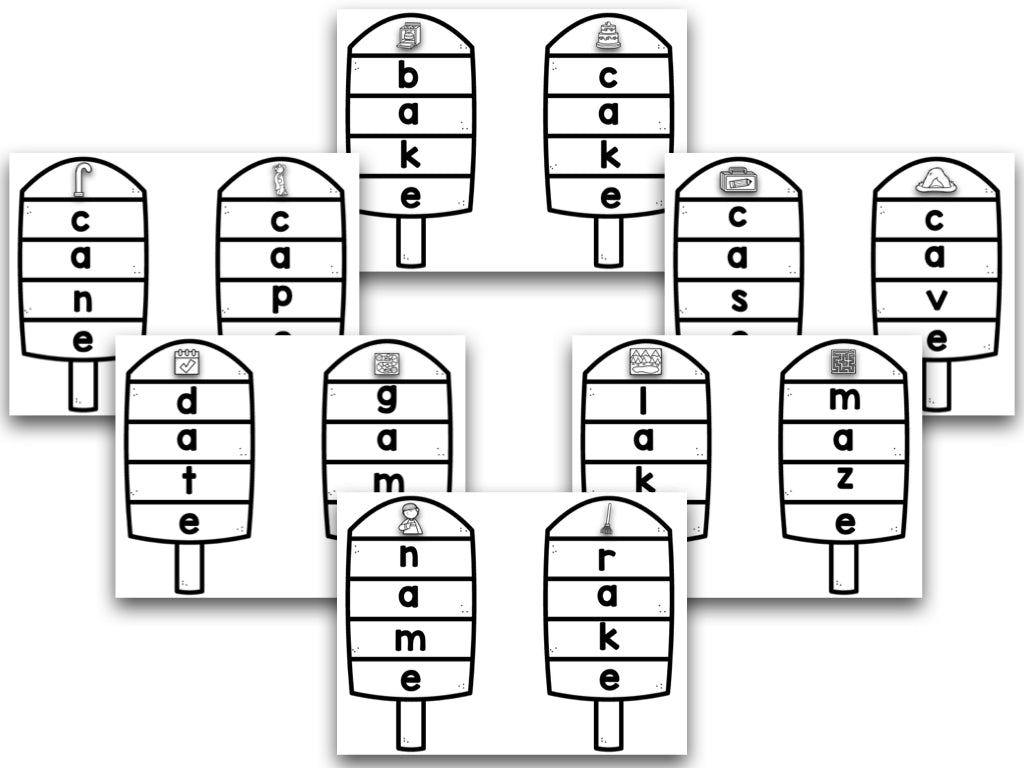 Popsicle CVC-E Words