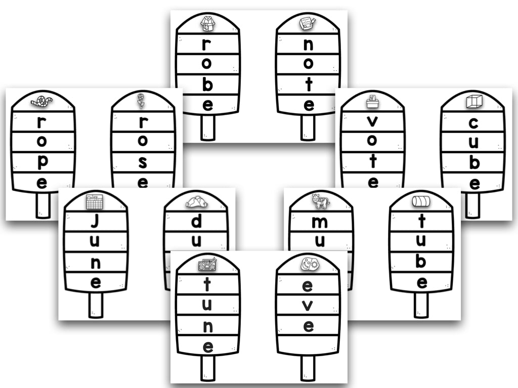 Popsicle CVC-E Words