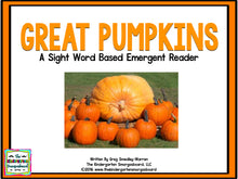 Giant Pumpkins Emergent Reader