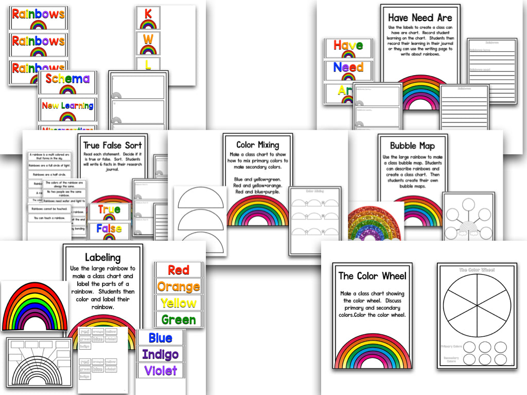 Rainbows: A Research and Writing Project PLUS Centers!